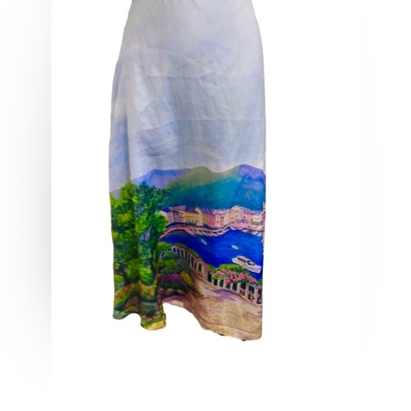 Rachel Zoe European riviera print light‎ blue swing skirt size small brand new - Picture 11 of 15